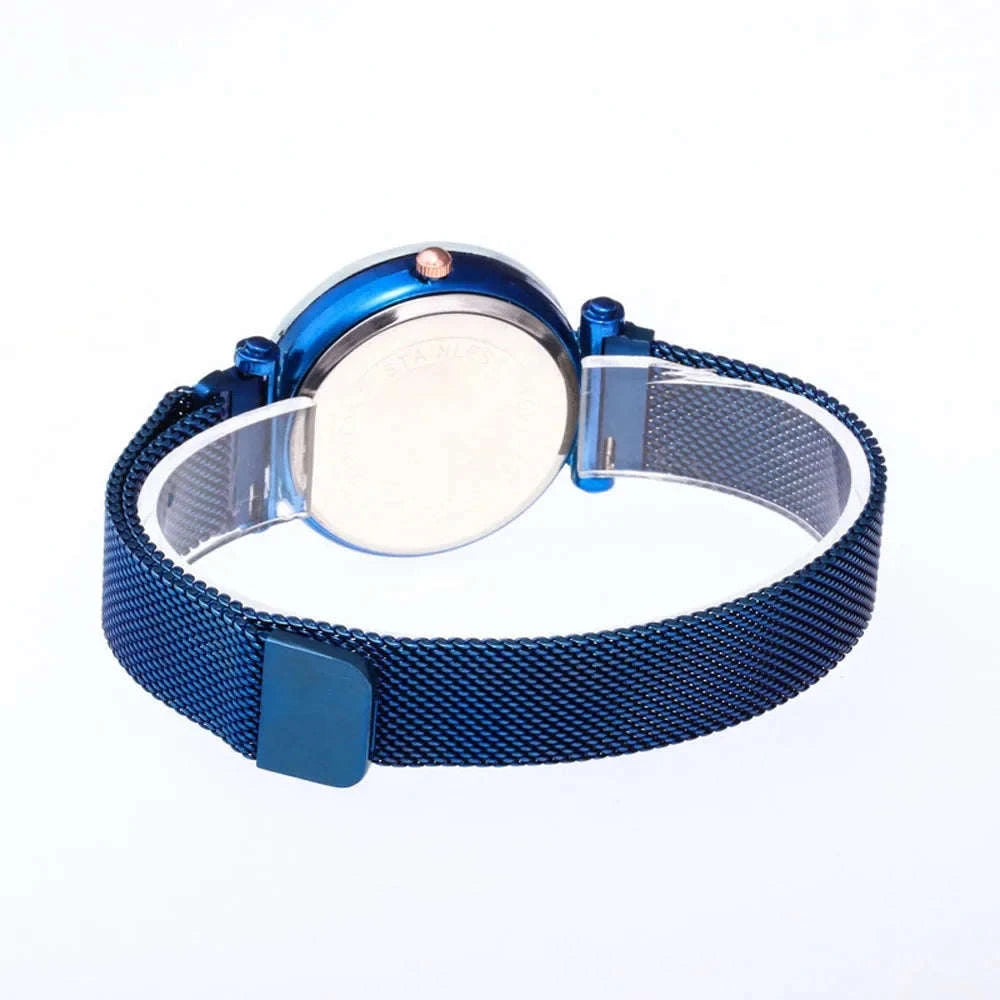 Sparkling Fashion Women’s Watch – Luxury Stainless Steel Quartz Clock-Black