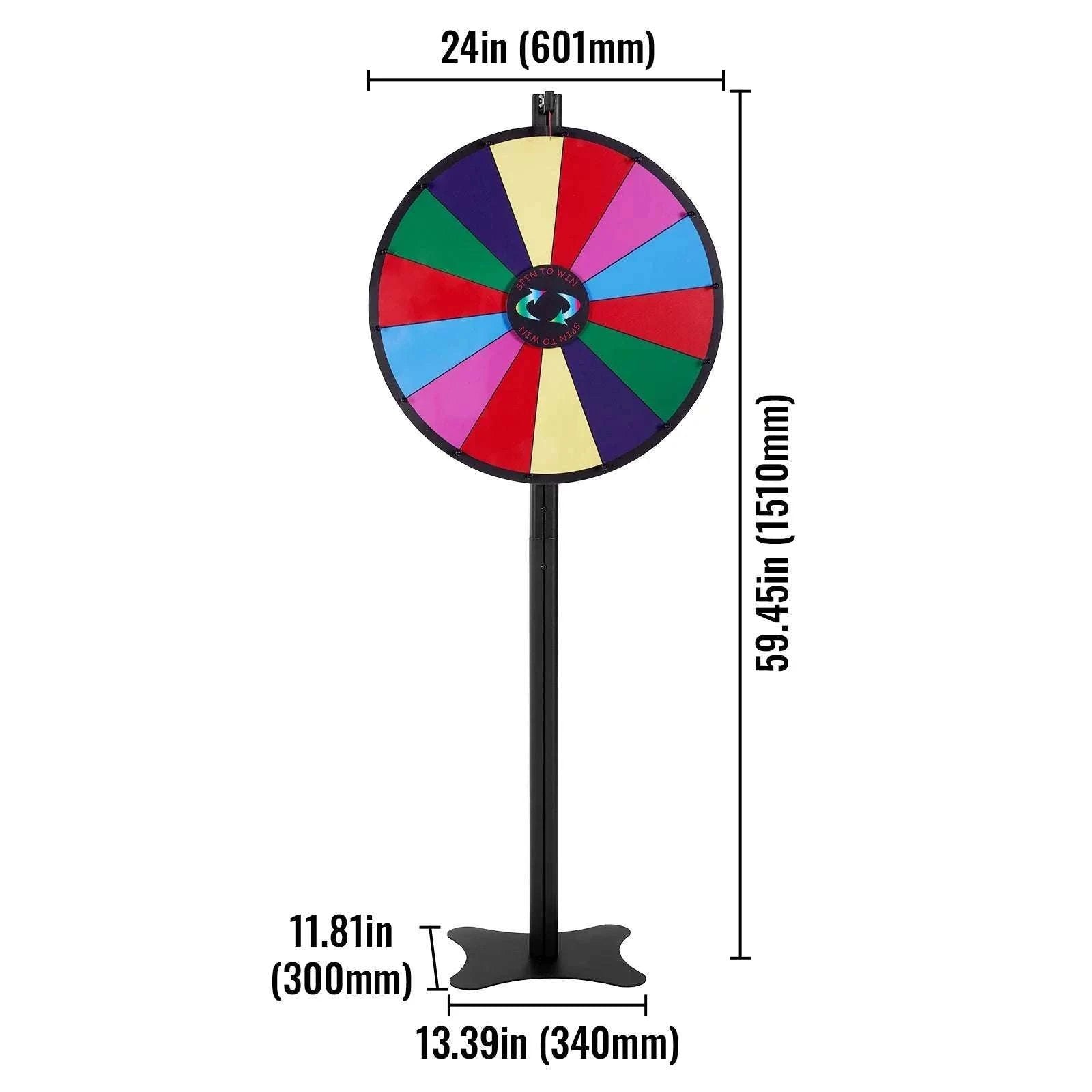 Spinning Prize Wheel with Stand & Tabletop, 14 Slots Game Wheel-36 inch / france