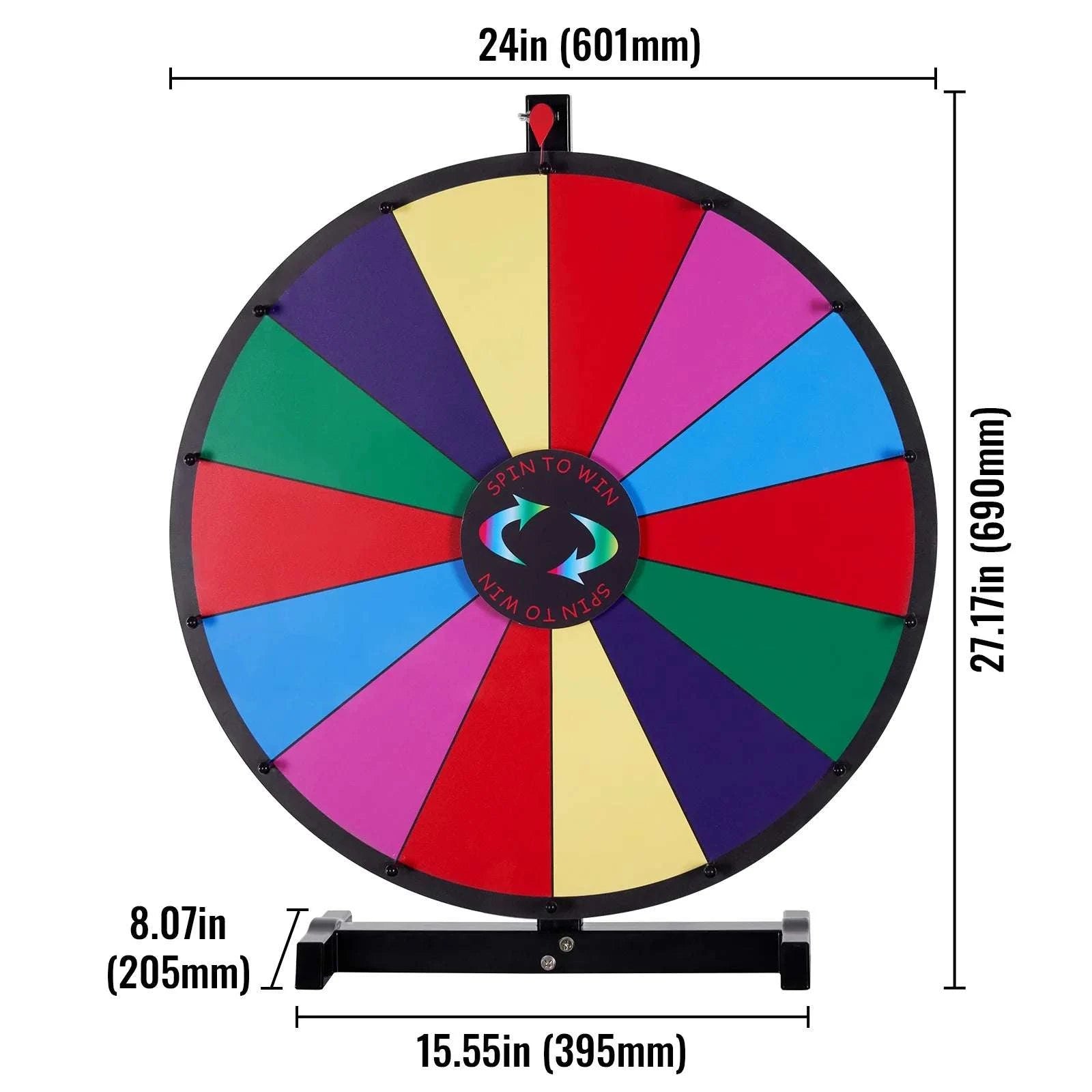 Spinning Prize Wheel with Stand & Tabletop, 14 Slots Game Wheel-36 inch / france