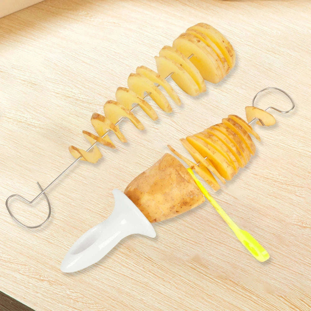 Spiral Potato Slicer Manual Tornado Cutter with Stainless Steel Blades-UNITED KINGDOM