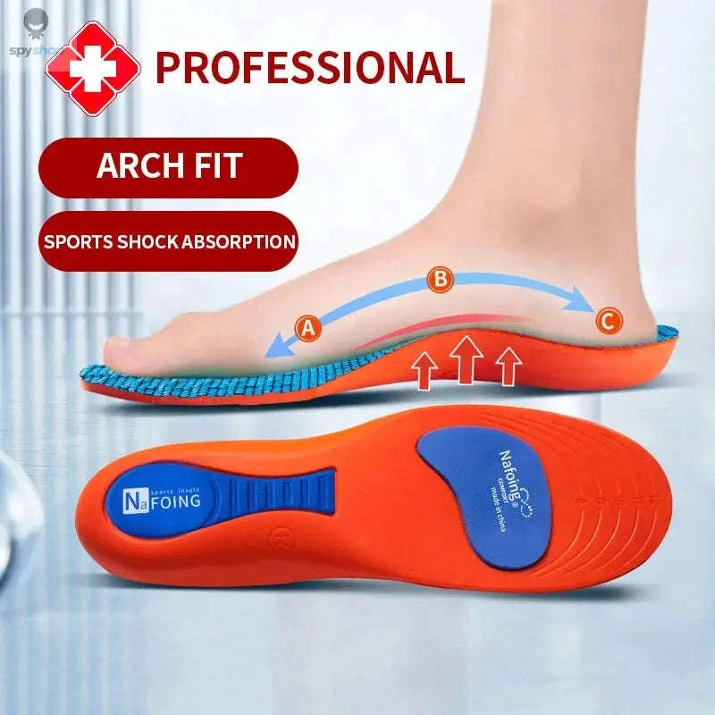 Sport Orthopedic Insoles – Shock-Absorbing Support for Active Comfort-Blue / EU43-44(270mm)