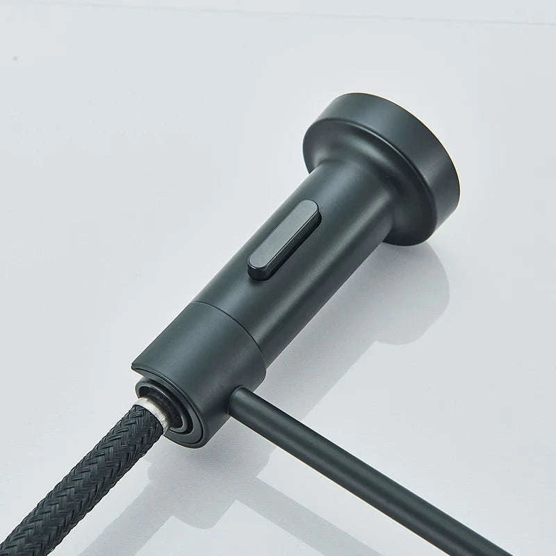 Spring Pull Down Kitchen Faucet with Hot and Cold Water-Chrome / GERMANY