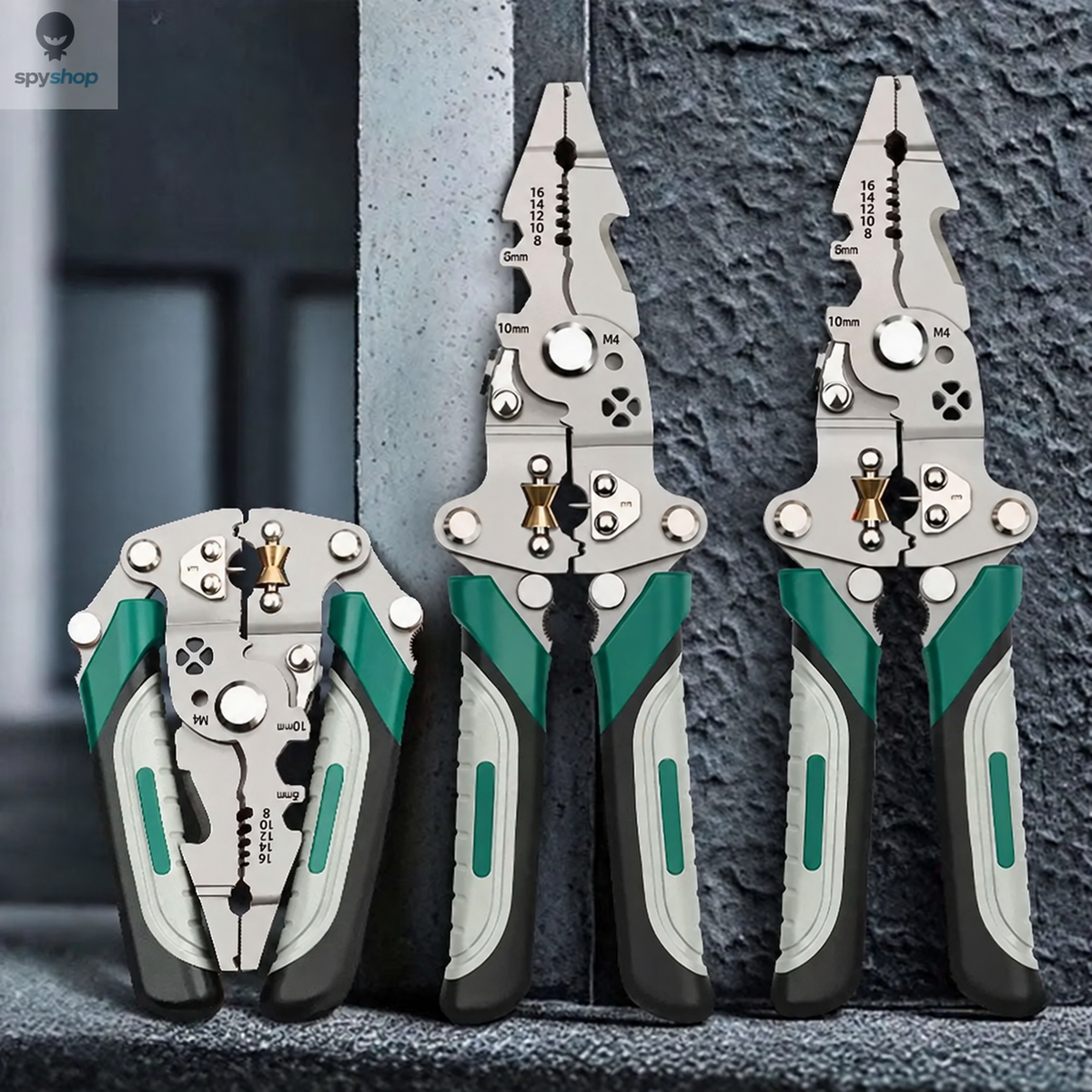 Folding Wire Stripper Pliers for Cutting, Crimping and Stripping