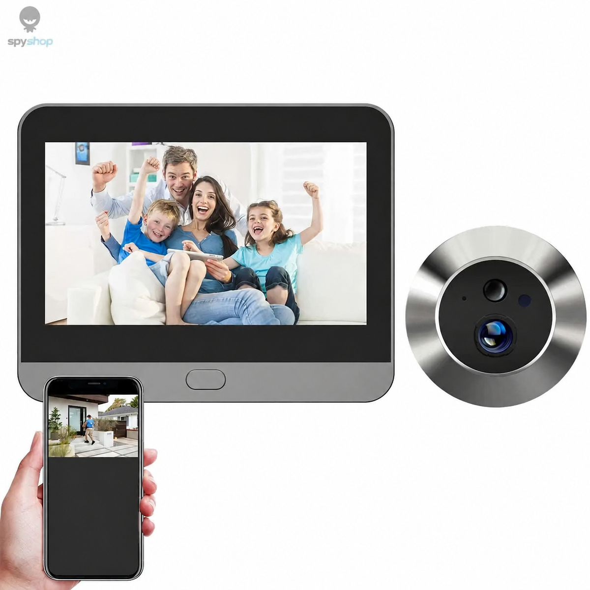 Tuya Smart 3MP Peephole Door Camera with Night Vision