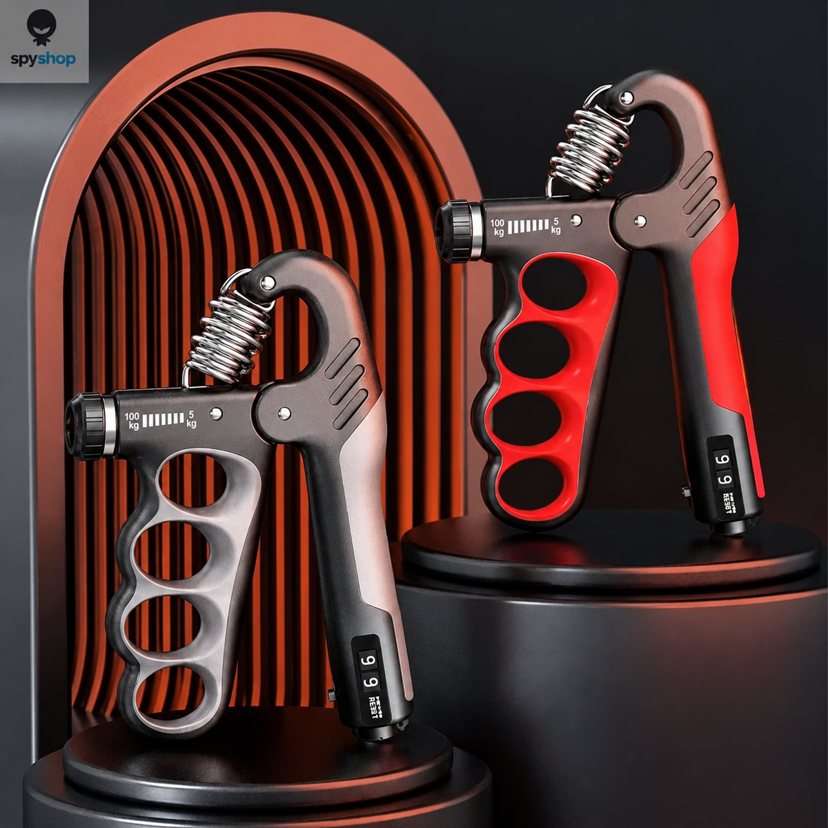 Adjustable Hand Grip Strengthener 5–100KG with Counter