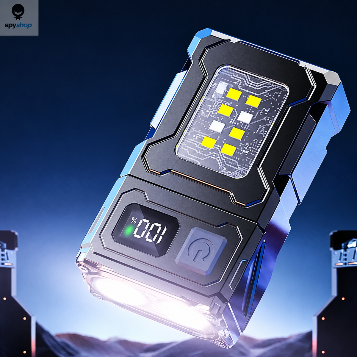 Multifunctional COB Flashlight with Adjustable LED Torch