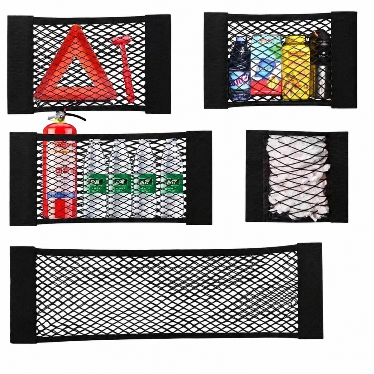 Car Storage Net Pocket Organizer for Tidy Vehicle Interiors