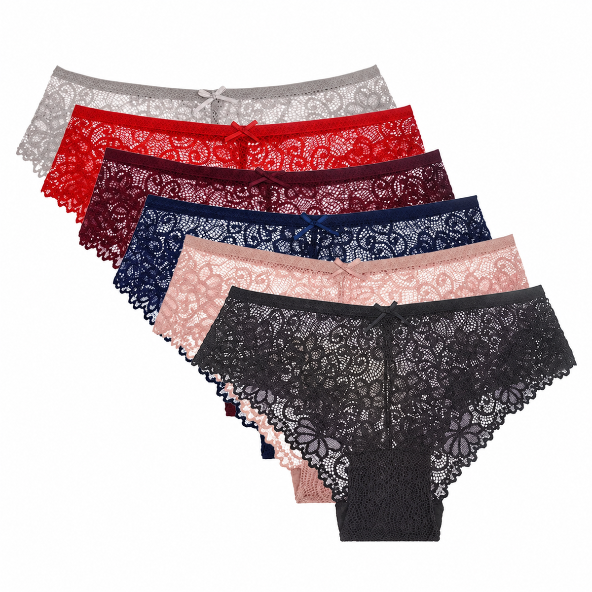 Mesh Lace Panties Set 5 Pack for Everyday Comfort