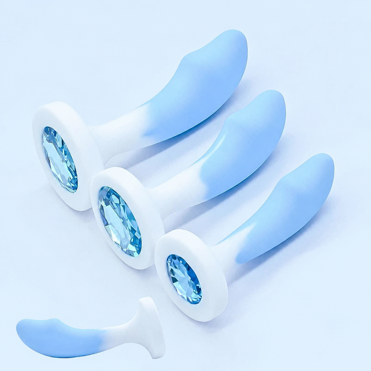 Crystal Base Silicone Anal Plug for Comfortable Exploration