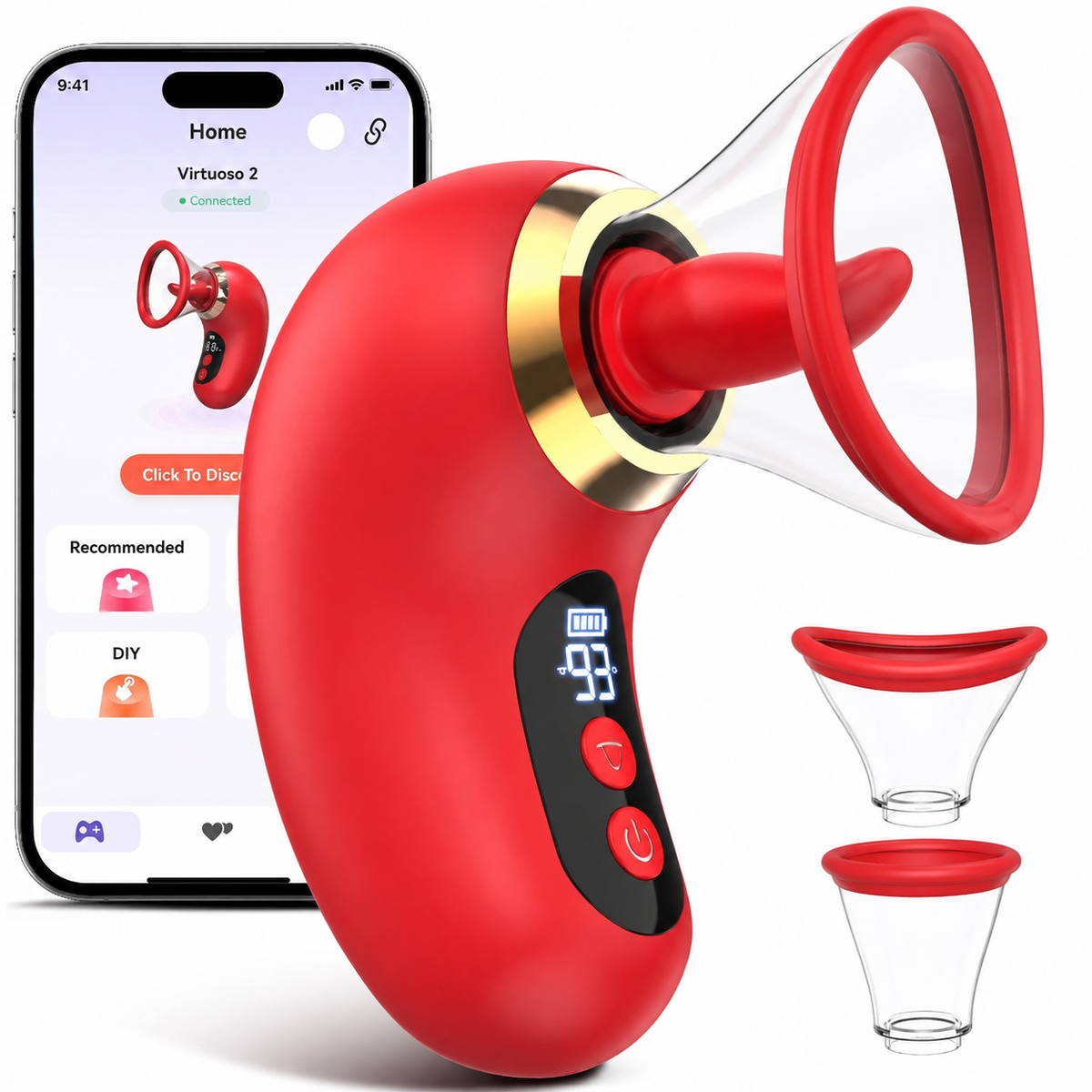APP Control Clitoral Sucker Vibrator with Licking Modes