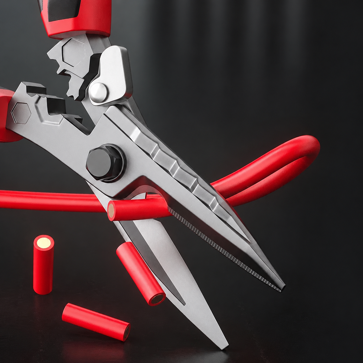 Multi-Function Electrician Scissors with Wire Cutter, Crimper & Wrench