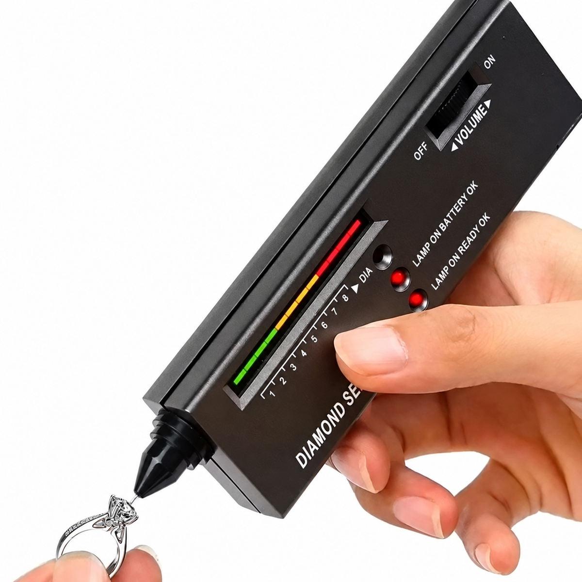 High Accuracy Diamond Tester Pen with LED & Audio Indicator Kit