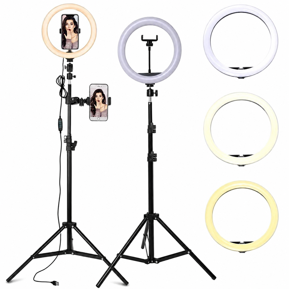 LED Selfie Ring Light with Tripod and Remote Control