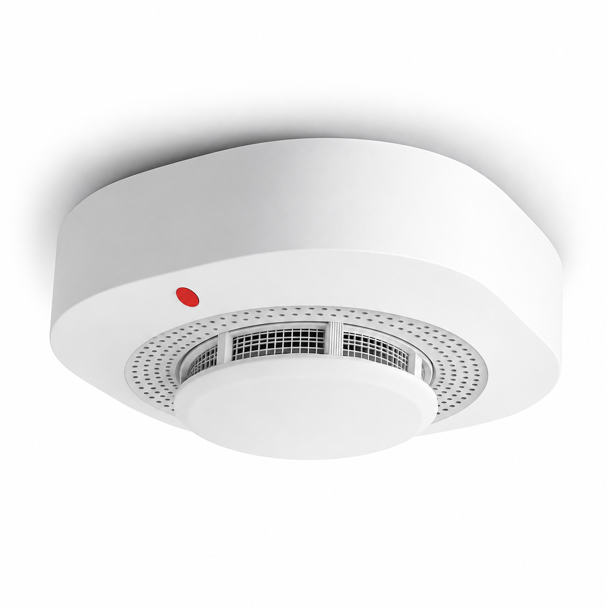 Smoke Detector 10-Year Sensor Lifespan 360° Detection Low Battery Warning