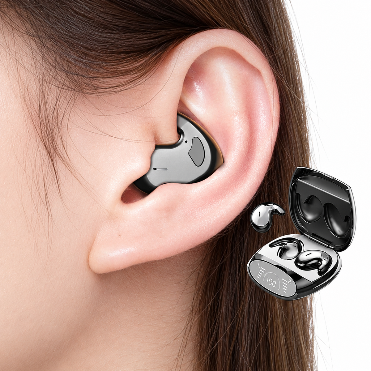 Ultra-thin Sleep Bluetooth Earbuds