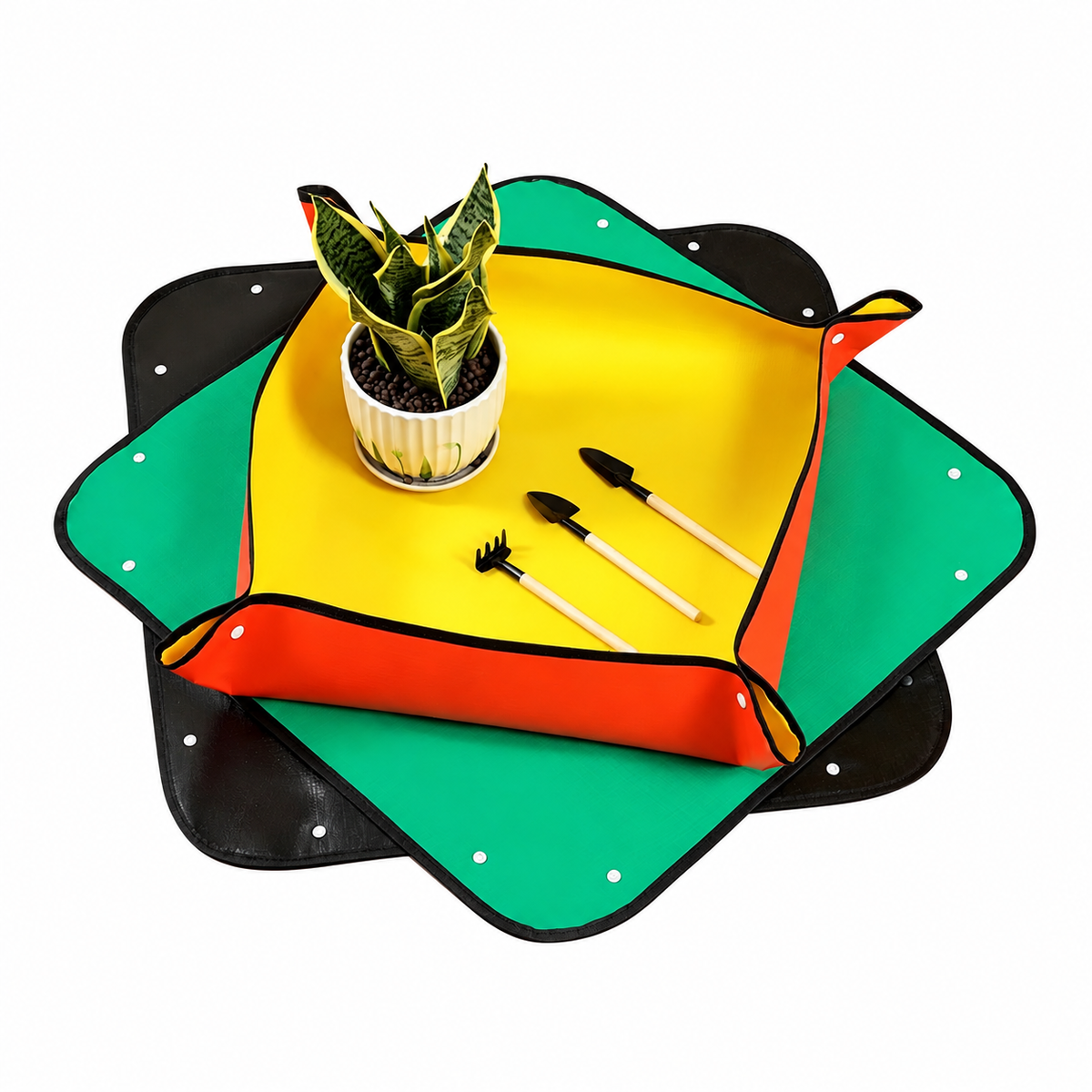 Foldable Plant Repotting Mat, 100 × 100 cm