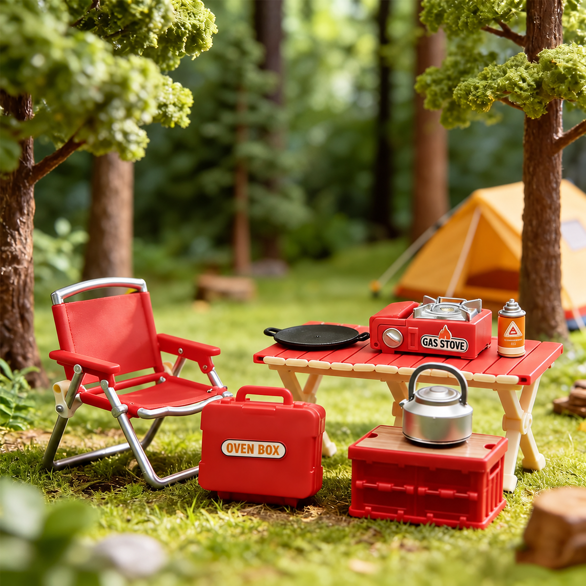 Miniature Camping and Picnic Scene Accessory Set