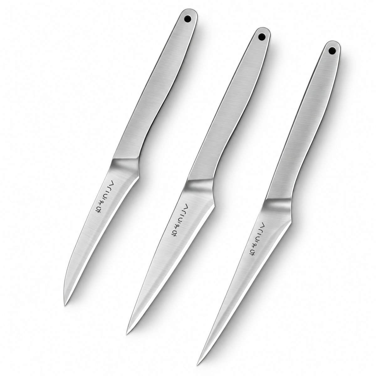 Stainless Steel Fruit Carving Knives, Single or Three-Piece Options