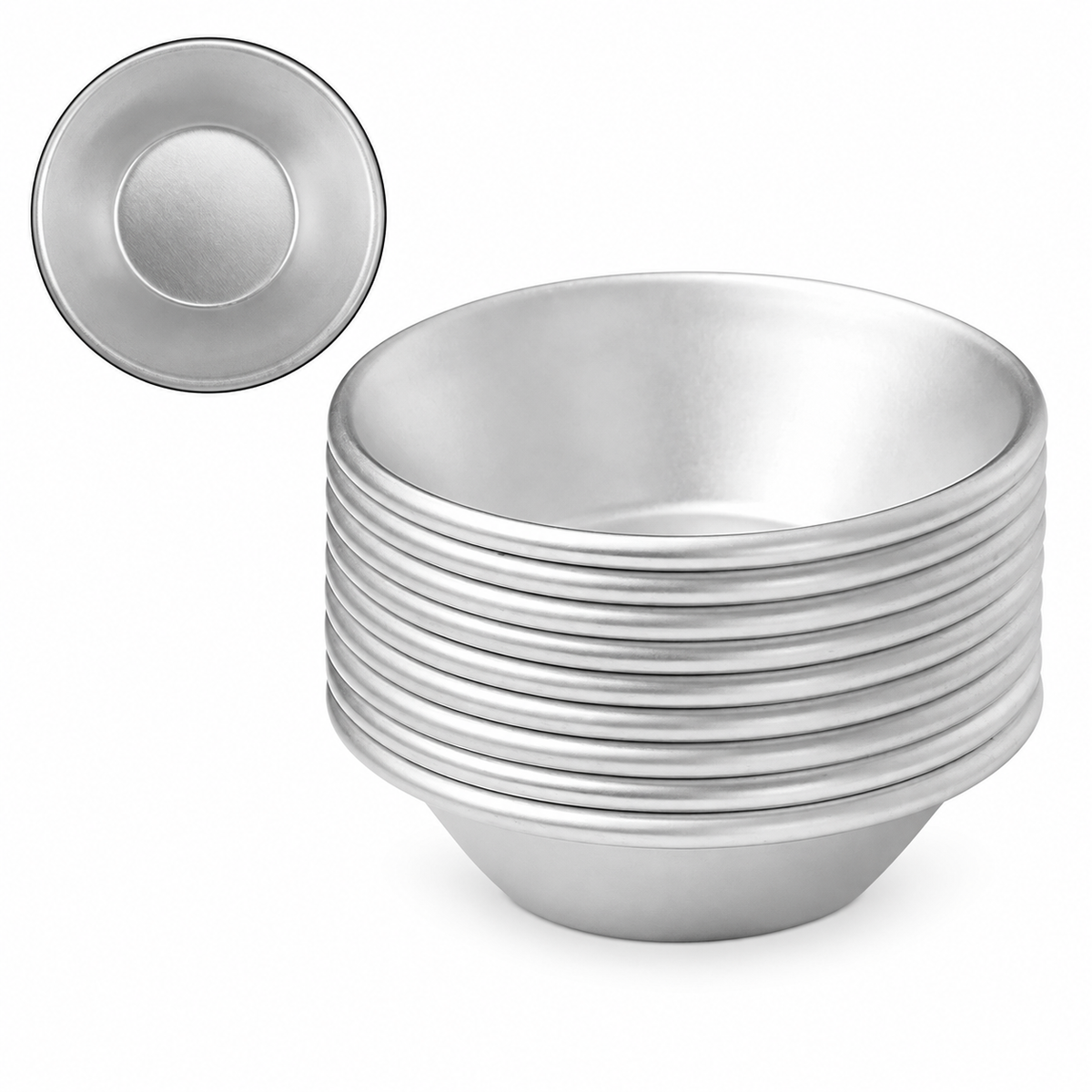 Aluminium Mini Tart Moulds, 10- or 20-Piece Options