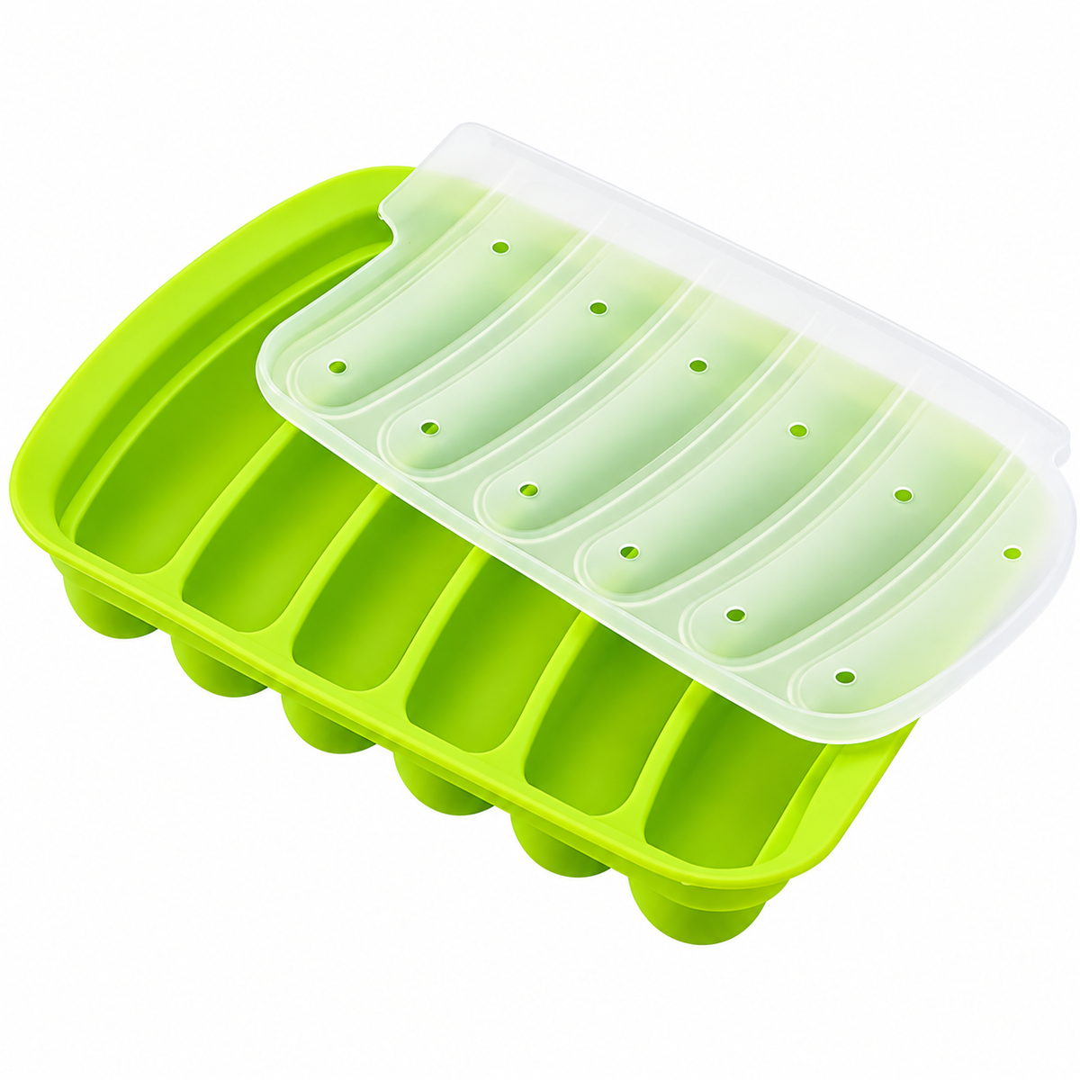 Six-Cavity Silicone Sausage Mould with Lid