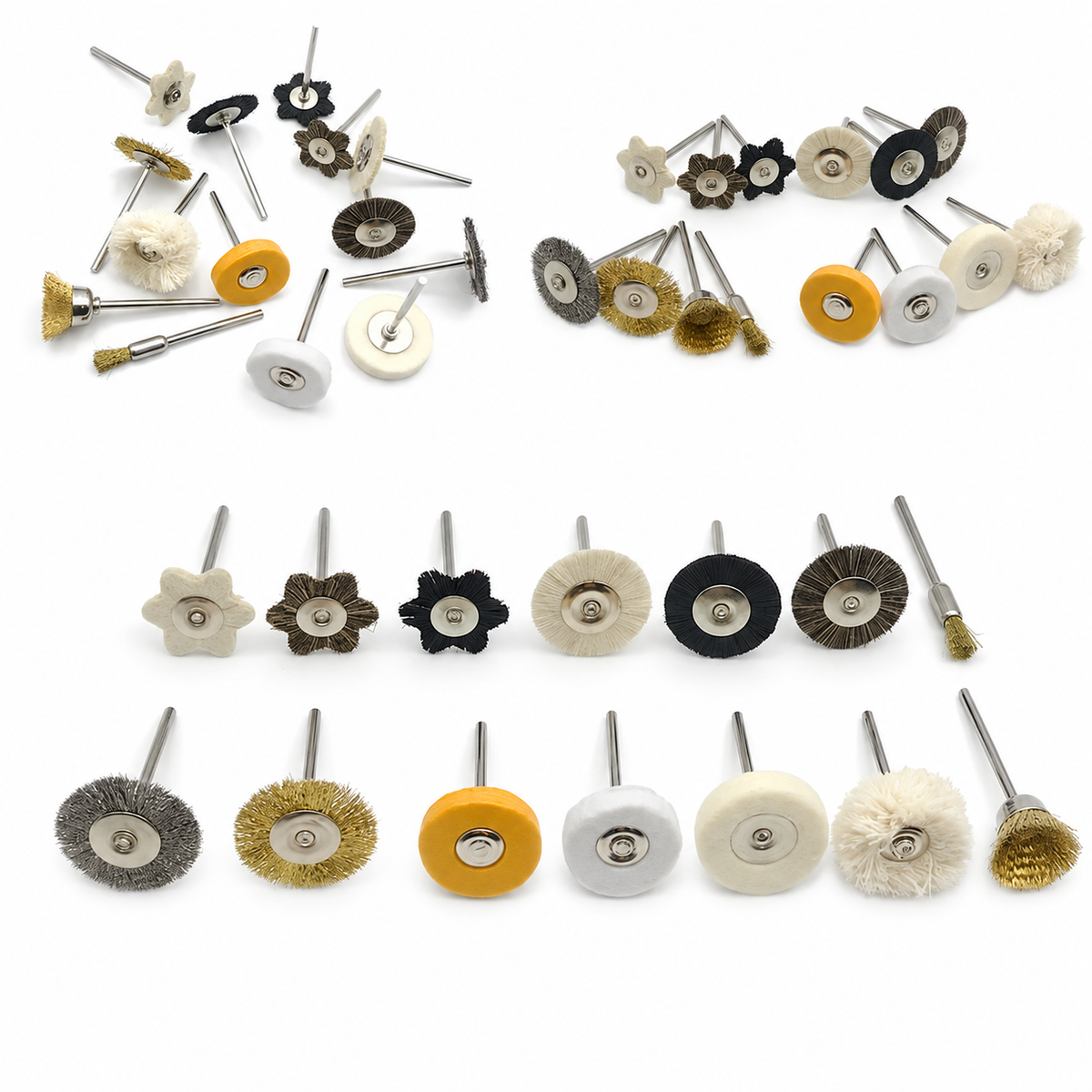 Rotary Polishing Brushes and Wheels, 2.35 mm Shank