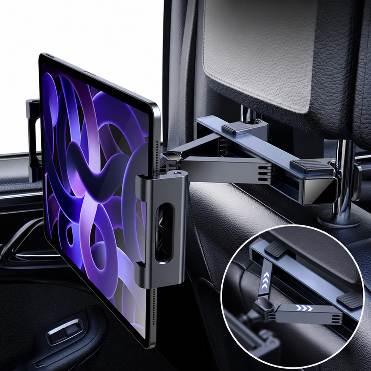 Telescopic Car Headrest Phone and Tablet Holder