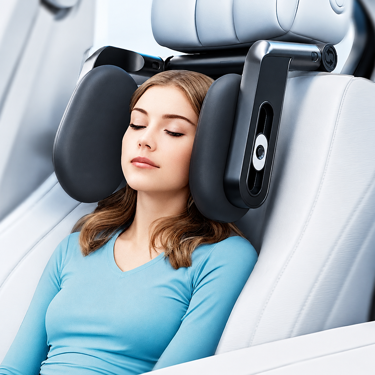 Adjustable Car Headrest Side Cushions with Memory Foam
