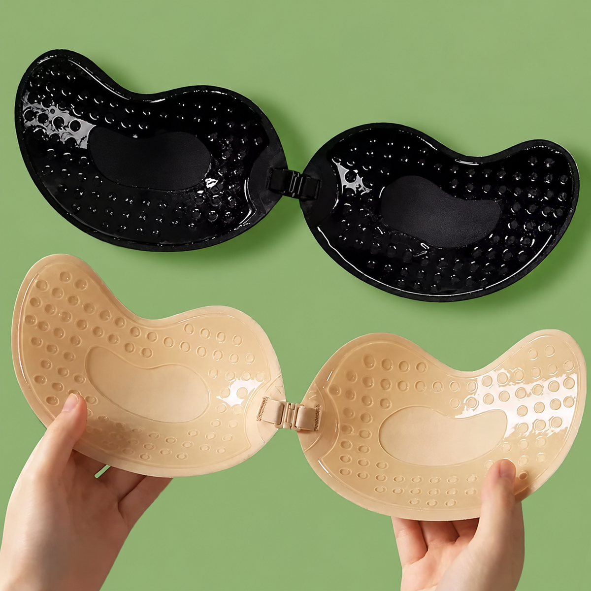 Strapless Adhesive Bra with Front Clasp