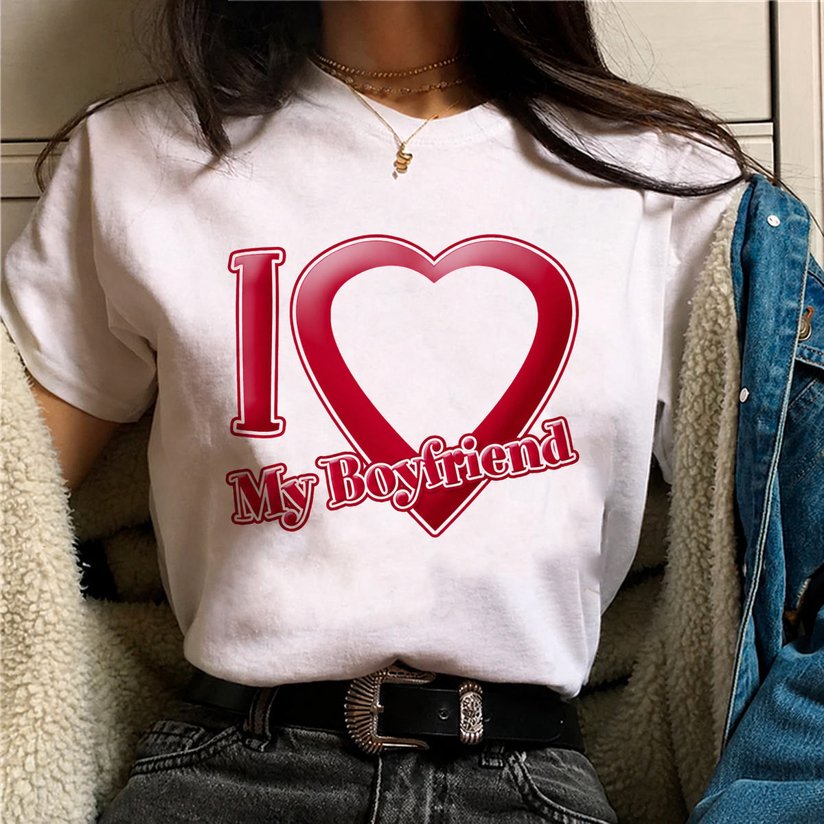 Women's I Love My Boyfriend T-Shirt – Style Options