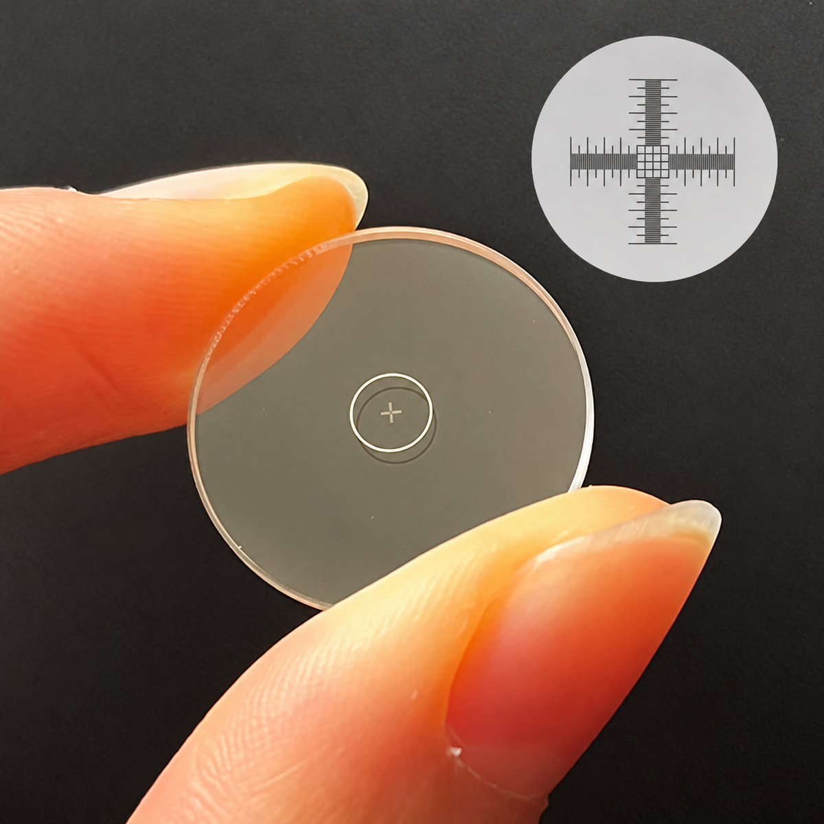 20 mm Optical-Glass Microscope Eyepiece Reticle