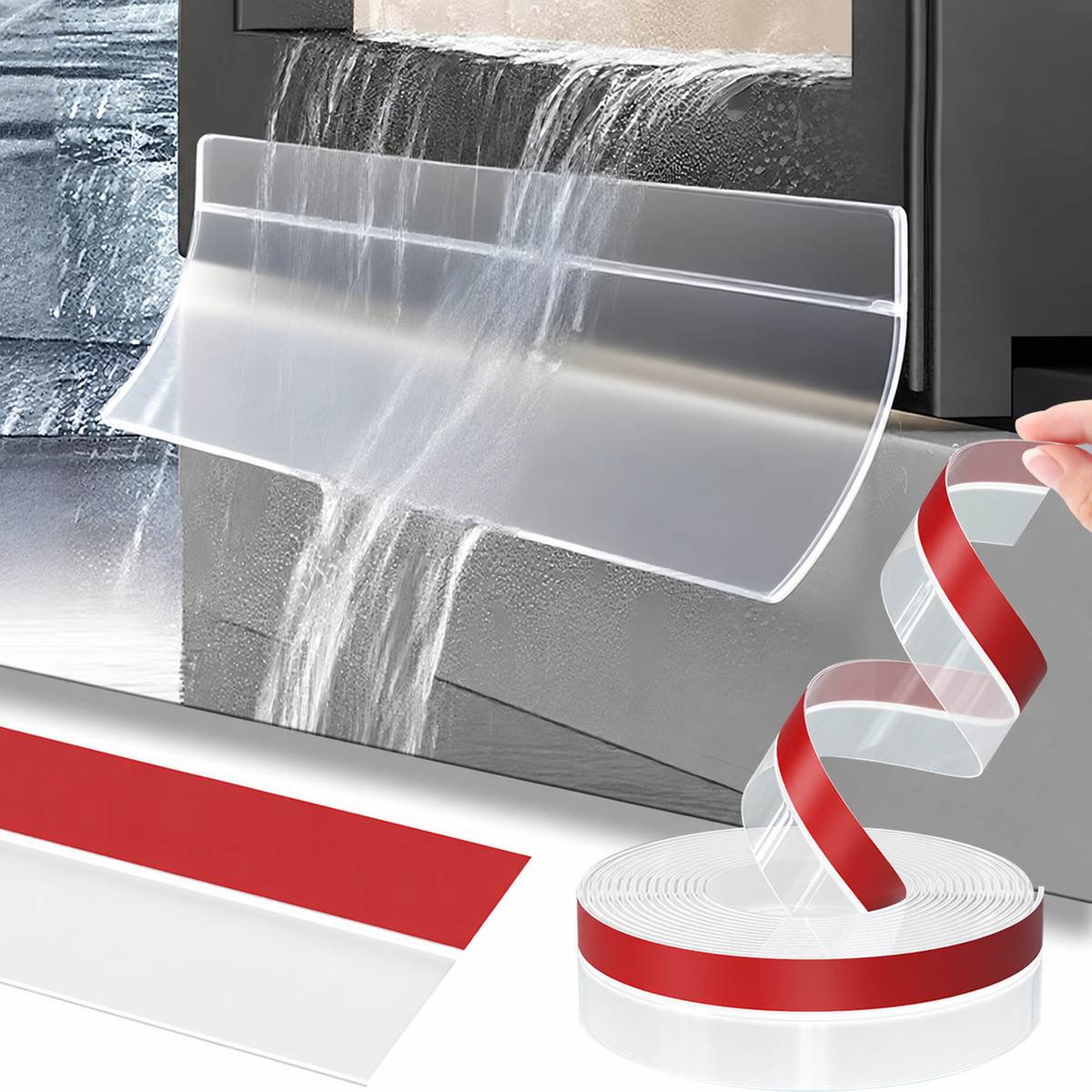 Self-Adhesive Rain Deflector Strip, 6 m
