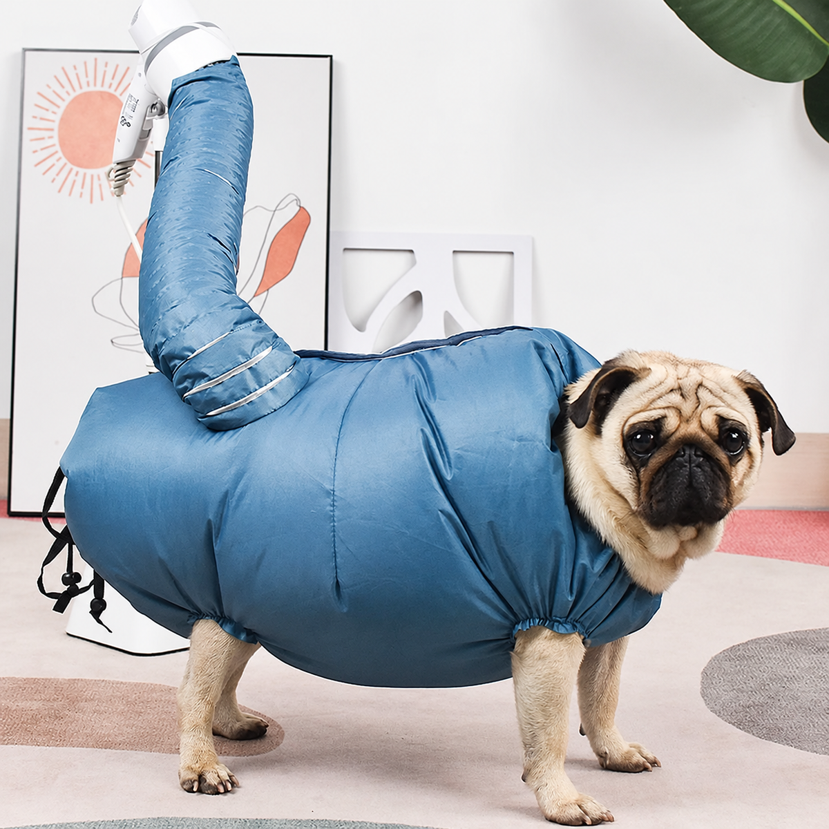 Pet Drying Bag with Dryer Attachment Sleeve