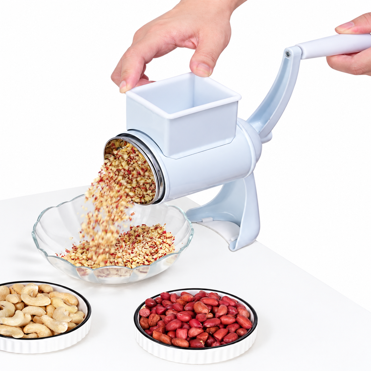 Manual Hand-Crank Nut Grinder