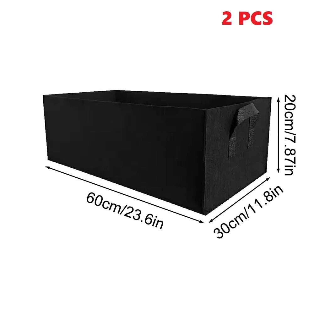 Square Felt Growing Bag for Healthy Plants and Vegetables-50x30x20cm