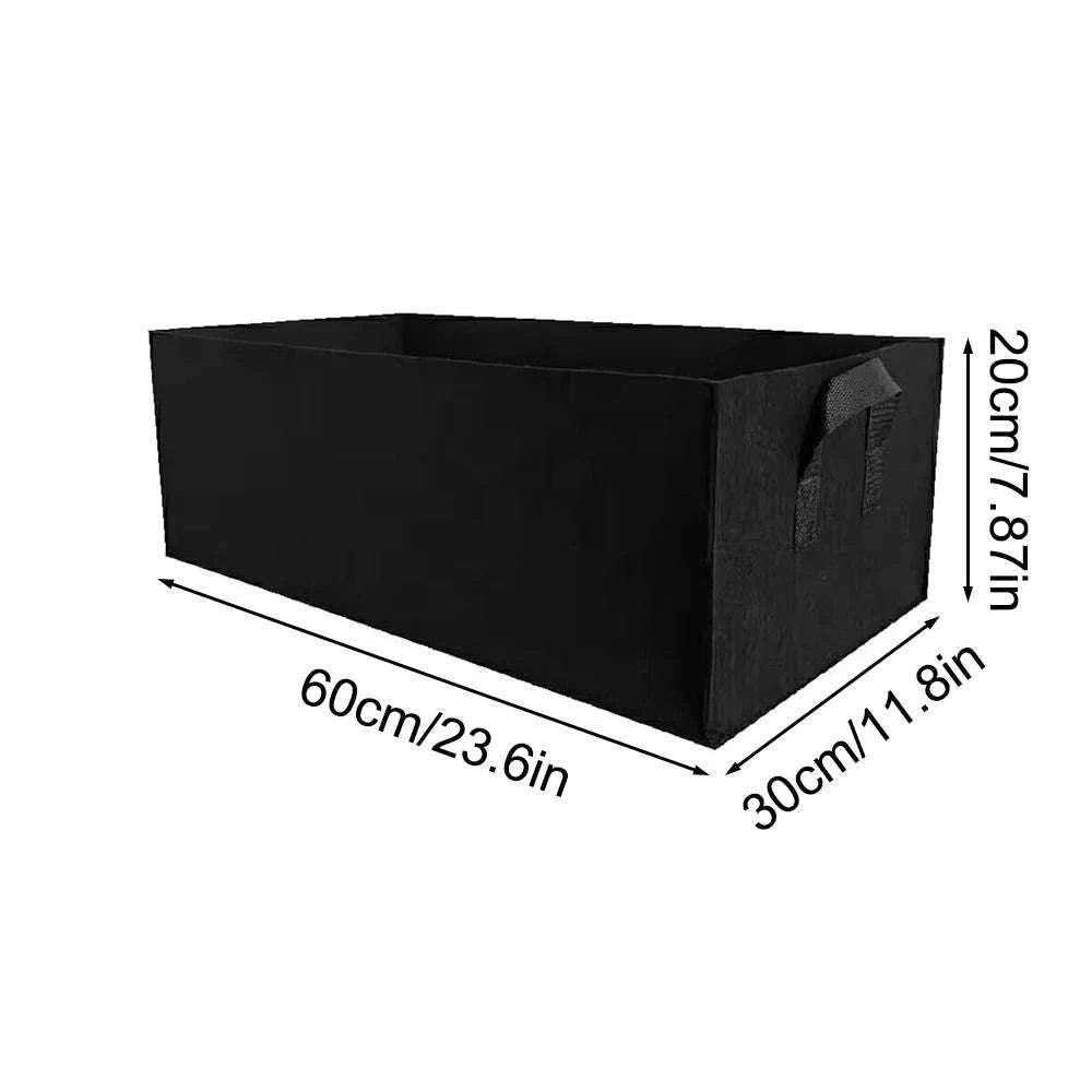 Square Felt Growing Bag for Vegetables, Herbs, and Flowers-50x30x20cm