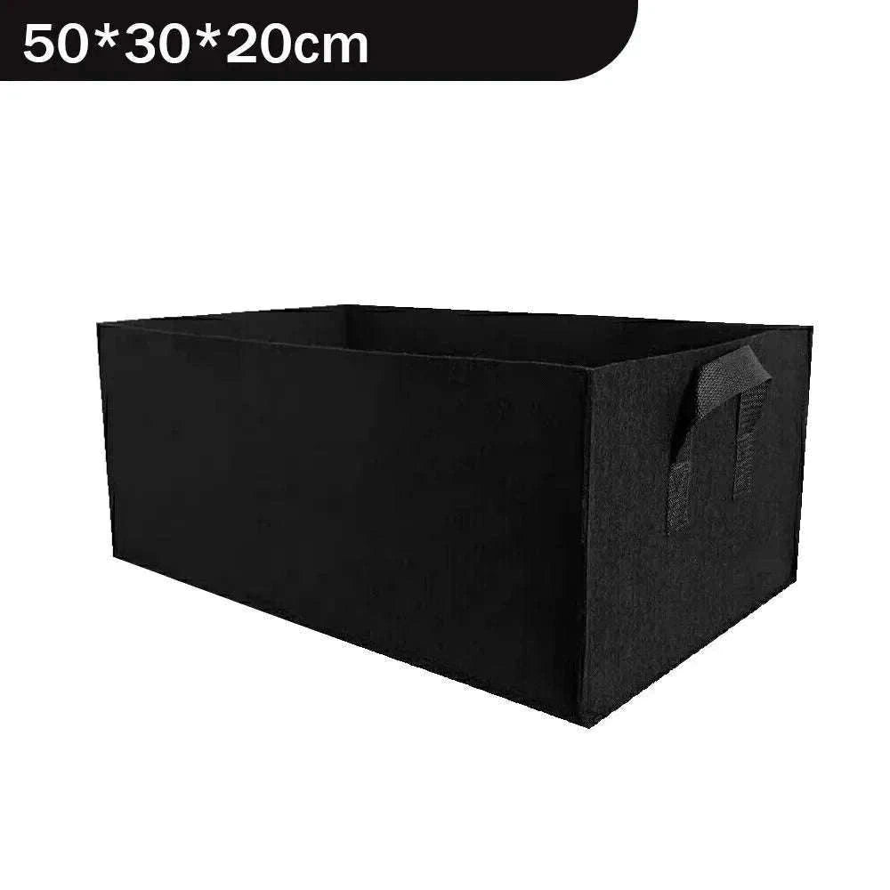 Square Felt Growing Bag for Vegetables, Herbs, and Flowers-50x30x20cm