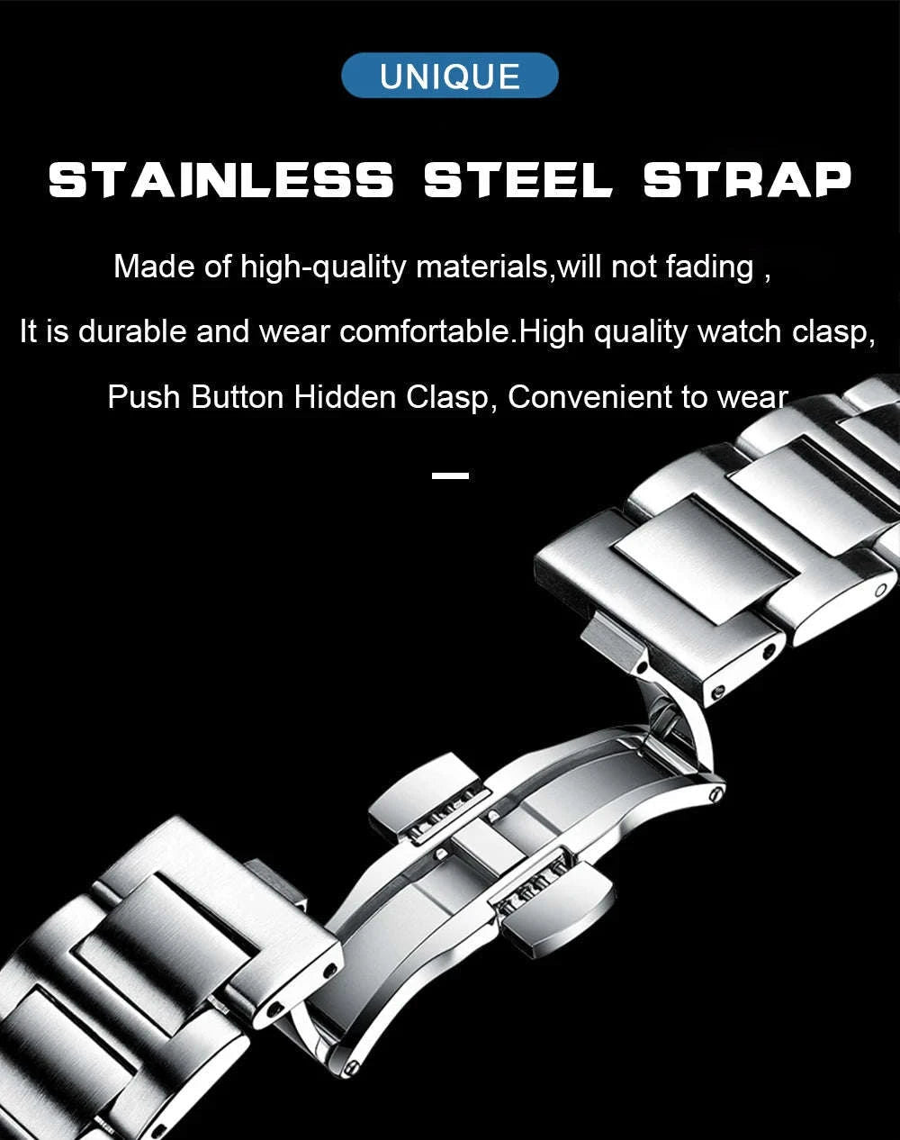 Square Luxury Men Wristwatch-613 Silver White