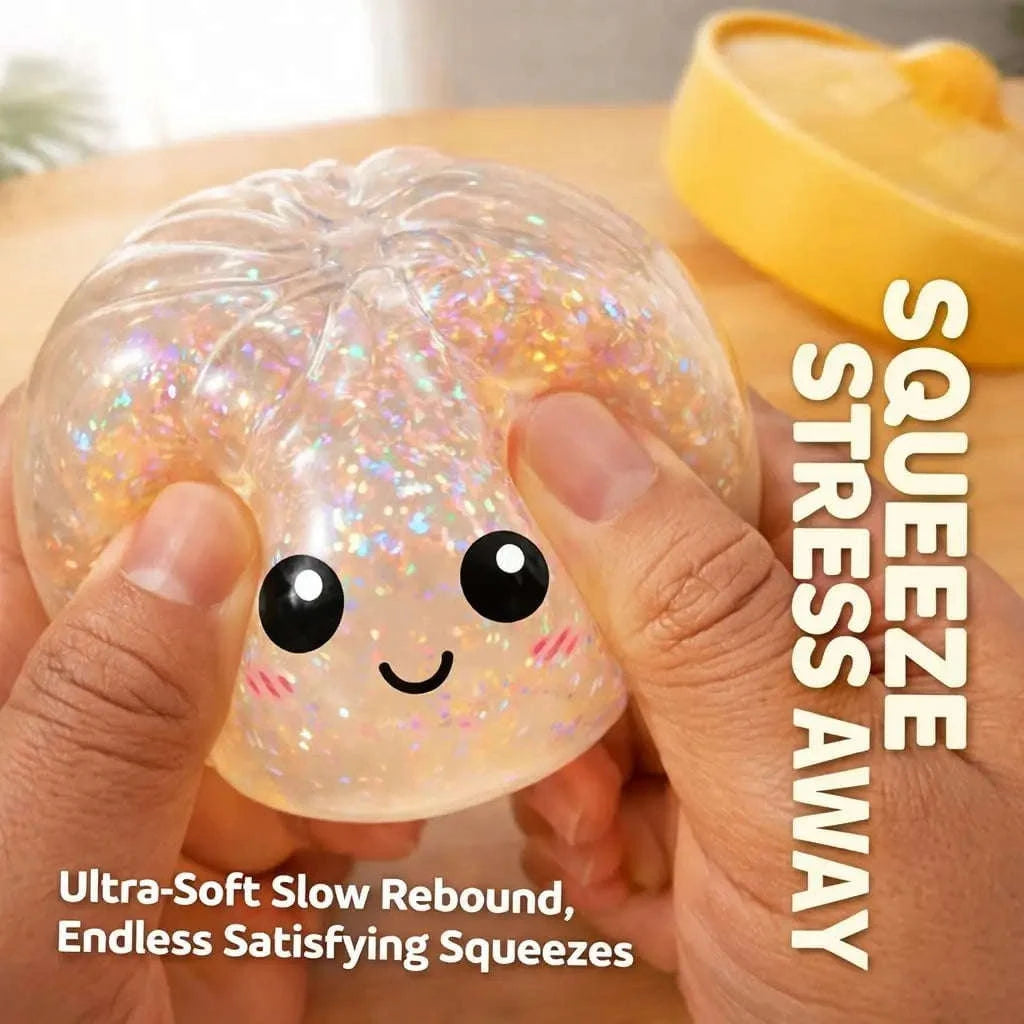Squishy Dumpling Stress Ball with Steamer Sensory Toy-United States / 1PC Random color