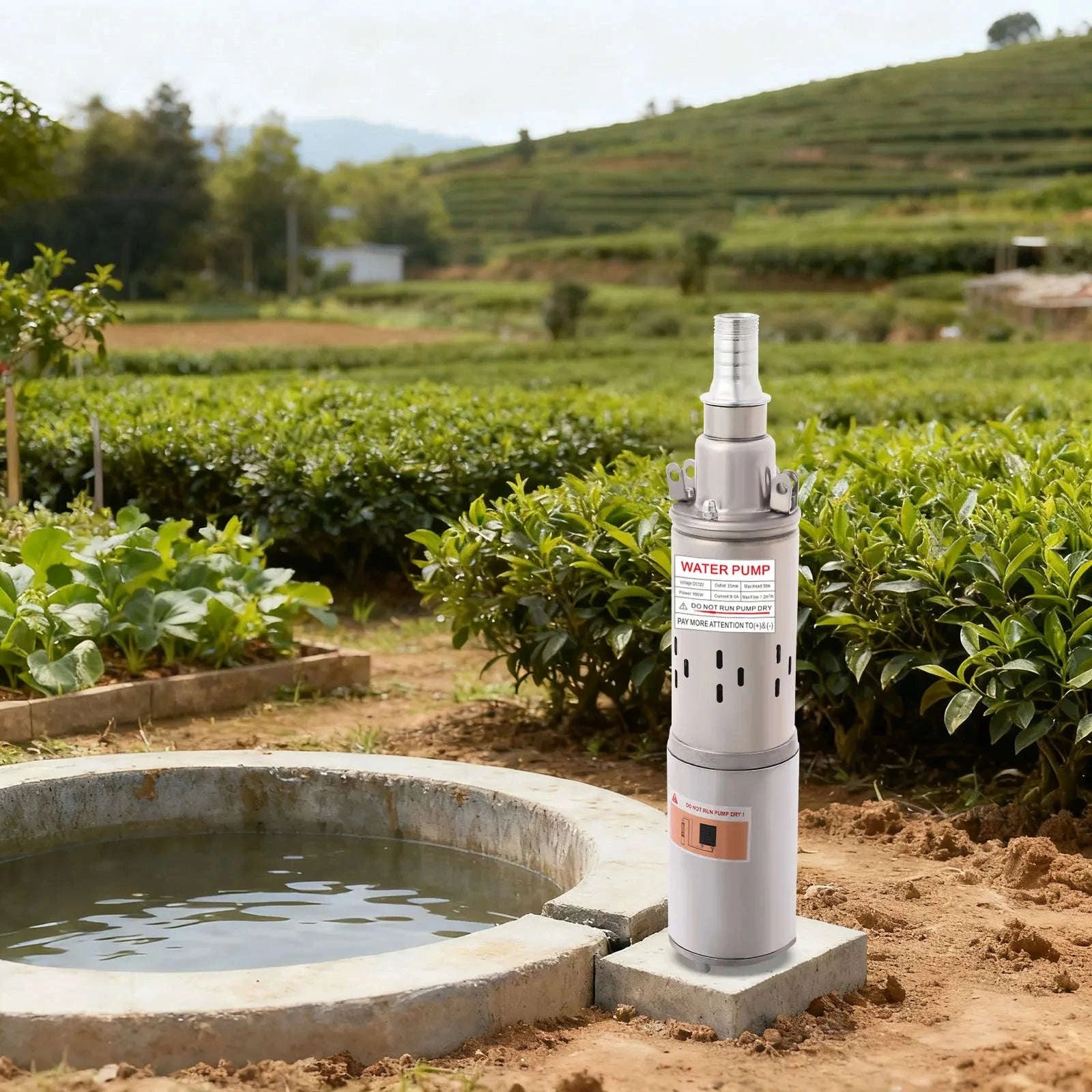 Stainless Steel 12V Submersible Water Pump 180W 263GPH 30m Lift-12V / EU / United Kingdom
