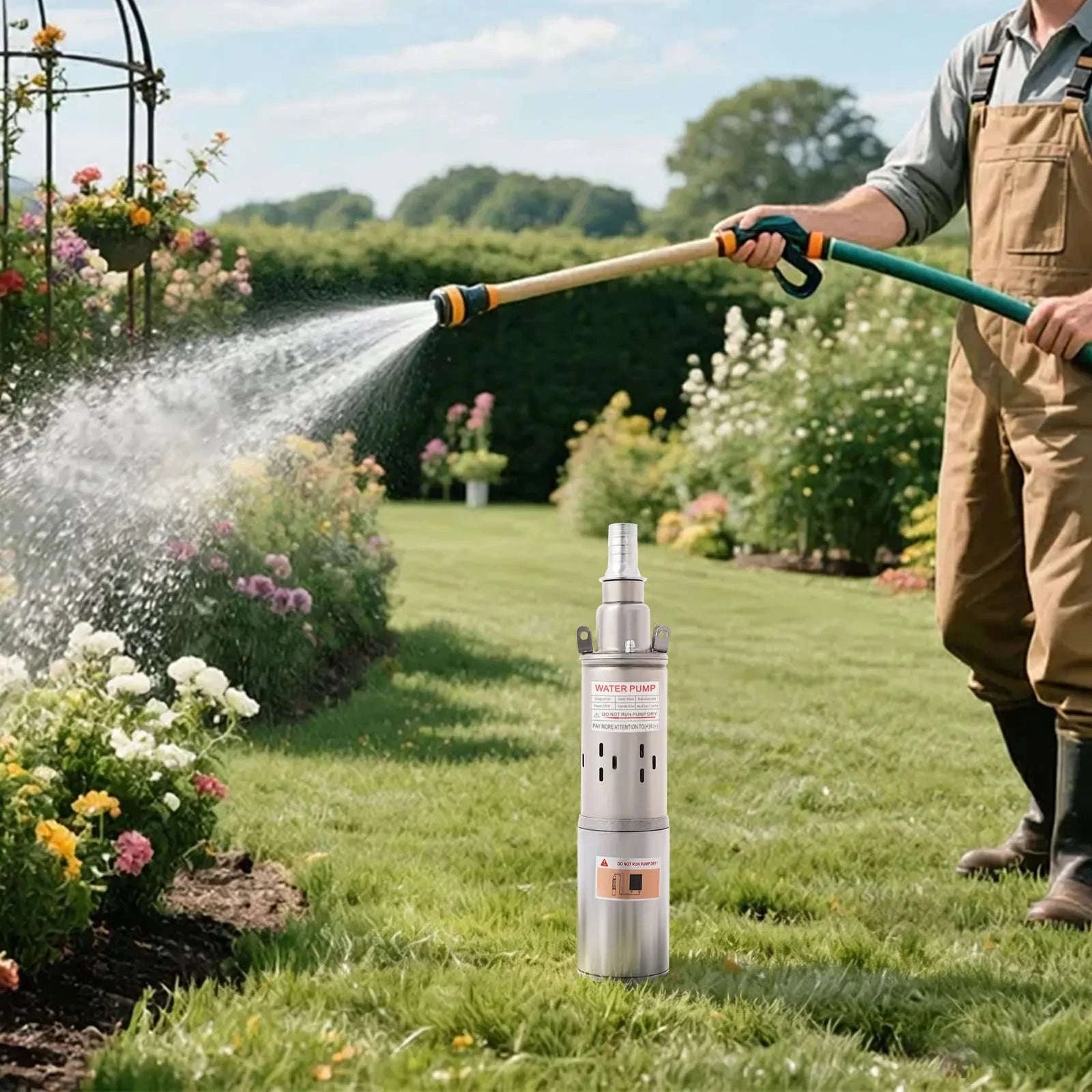 Stainless Steel 12V Submersible Water Pump 180W 263GPH 30m Lift-12V / EU / United Kingdom