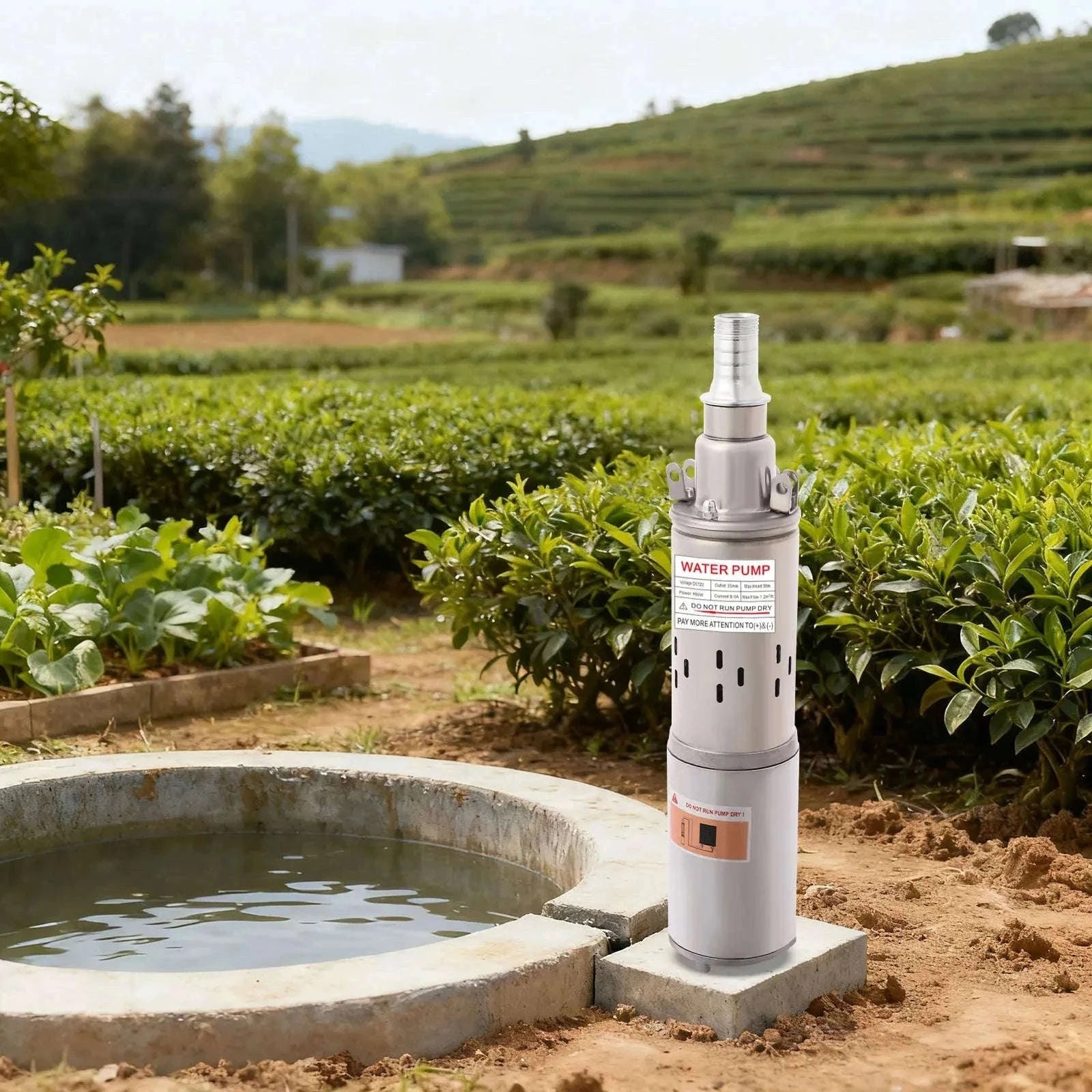 Stainless Steel 12V Submersible Water Pump 180W 263GPH 30m Lift-12V / EU / United Kingdom
