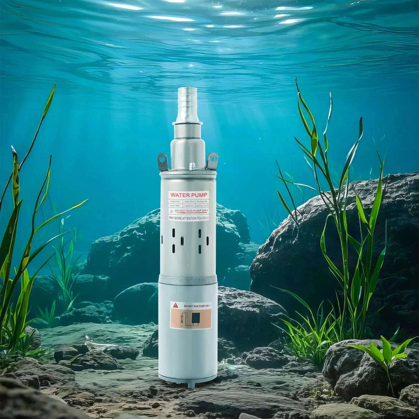 Stainless Steel 12V Submersible Water Pump 180W 263GPH 30m Lift-12V / EU / United Kingdom