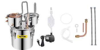 Stainless Steel Alcohol Distiller Kit 12L–50L Home Brewing Still-50L / GERMANY