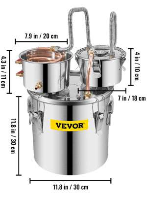 Stainless Steel Alcohol Distiller Kit 12L–50L Home Brewing Still-50L / GERMANY