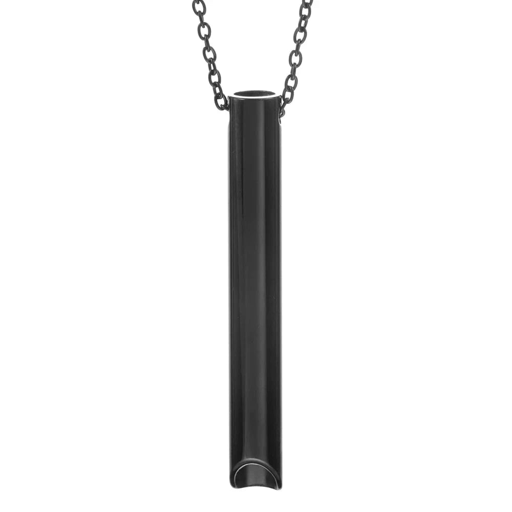 Stainless Steel Anxiety Breathing Necklace for Calm Moments-1Pcs Necklace