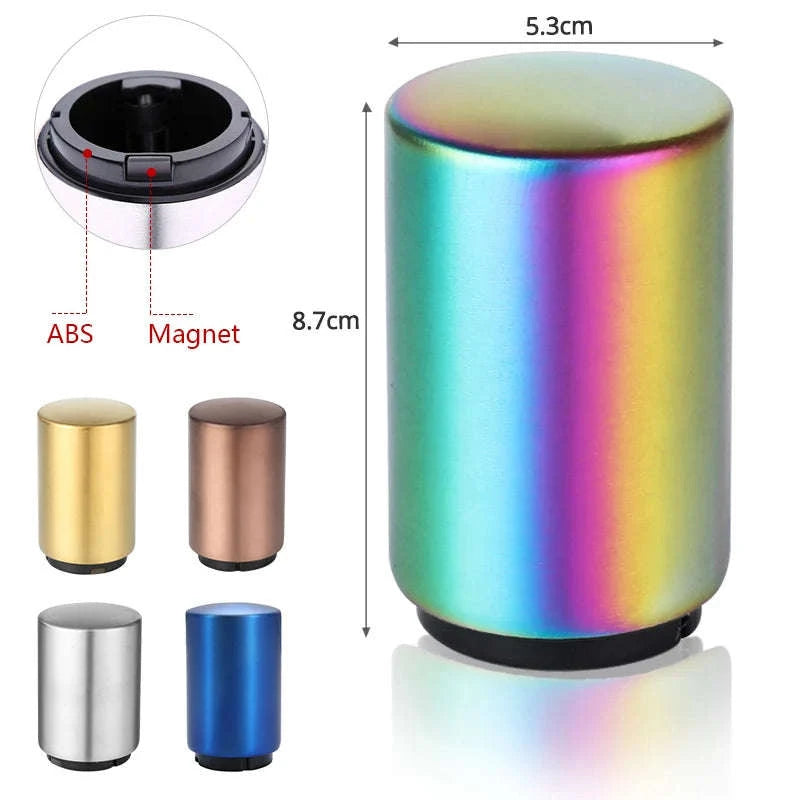 Stainless Steel Automatic Beer Bottle Opener-Green