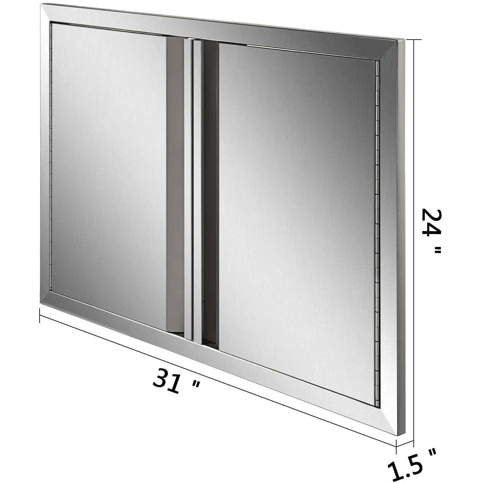 Stainless Steel BBQ Access Door with Recessed Handle-2-Door 31x24 inch / United States
