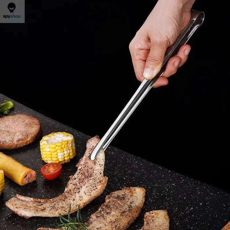 Stainless Steel BBQ Grill Tongs with Heat-Safe Precision Grip-M