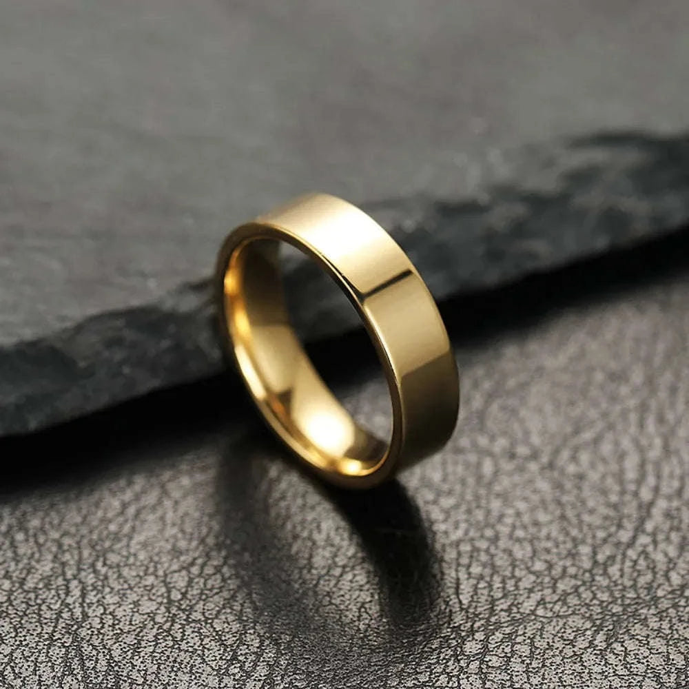 Stainless Steel Black Matte Ring for Men and Women-4MM Black / 9