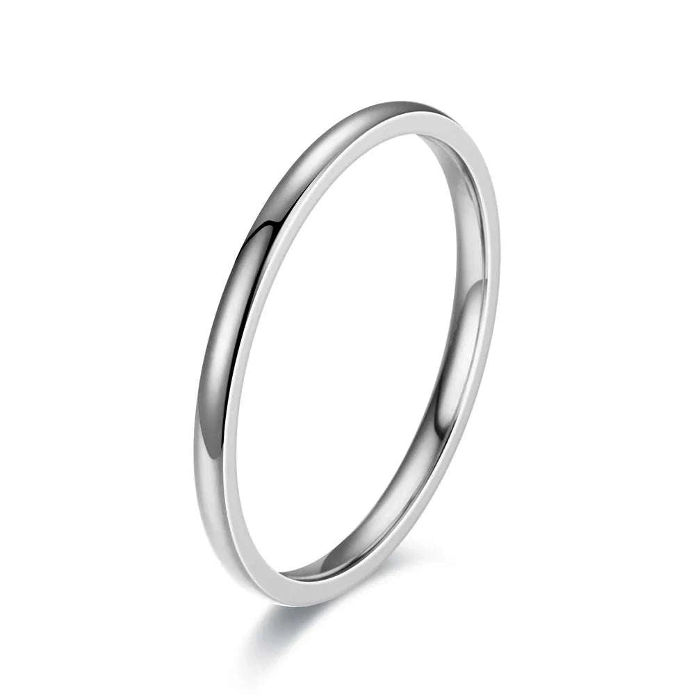 Stainless Steel Black Matte Ring for Men and Women-4MM Black / 9
